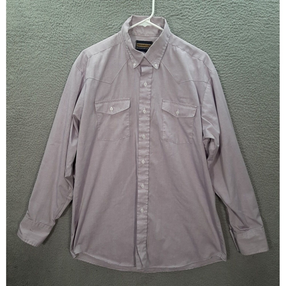 Panhandle Slim Shirt Adult 17 Purple‎ Workwear Western Rodeo Cowboy Rancher Mens
